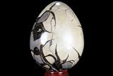 Septarian Dragon Egg Geode - Sparkly Crystal Pocket #81352-3